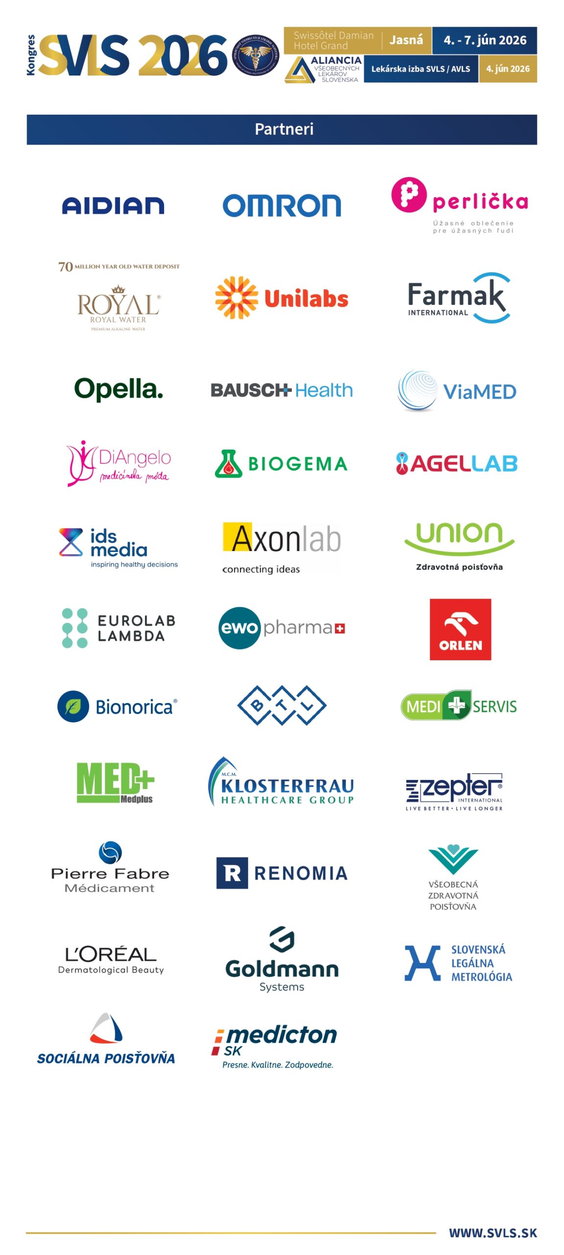 Partneri Kongresu SVLS 2026